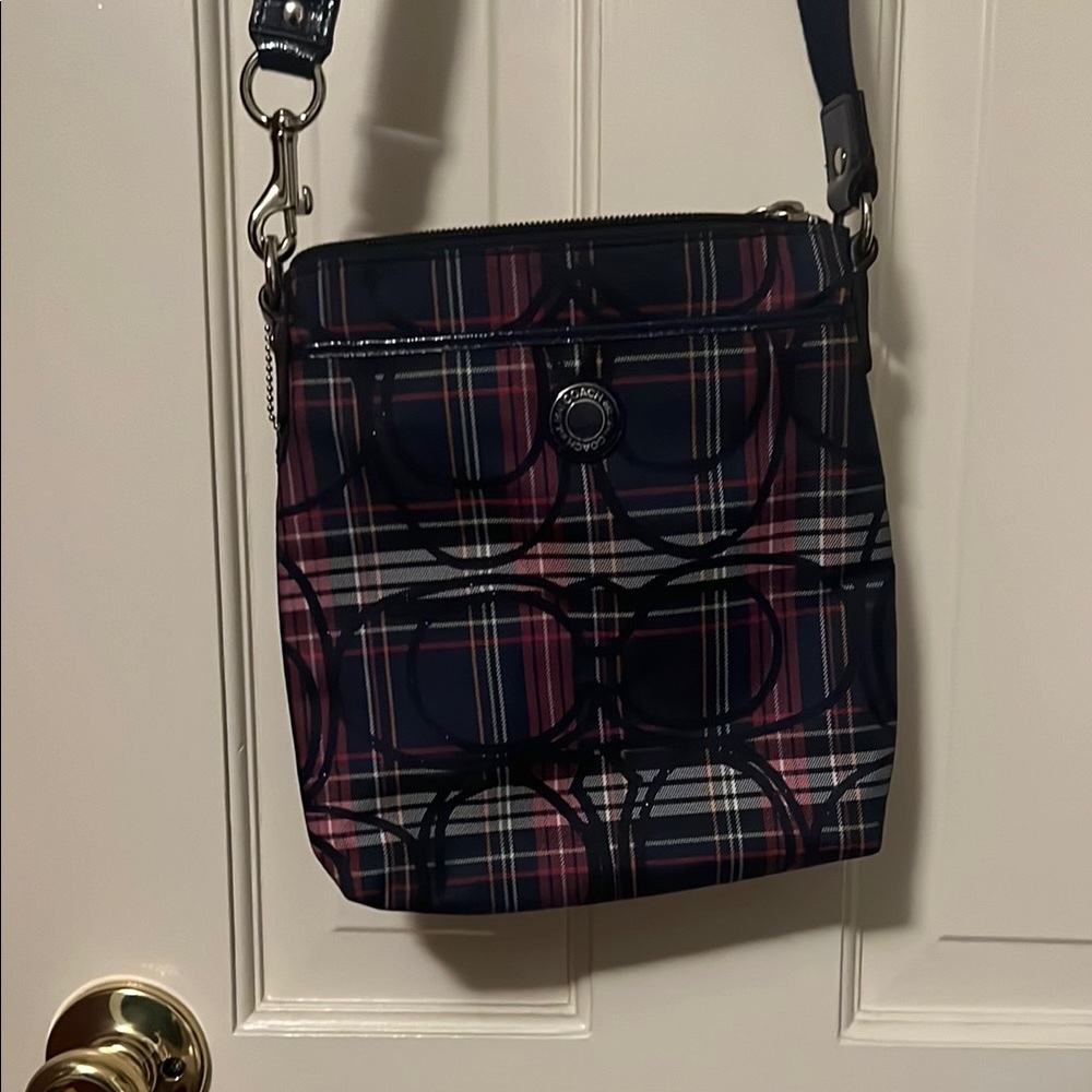 Plaid Coach Crossbody Bag